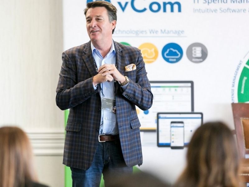 Gary CEO talking at customer summit