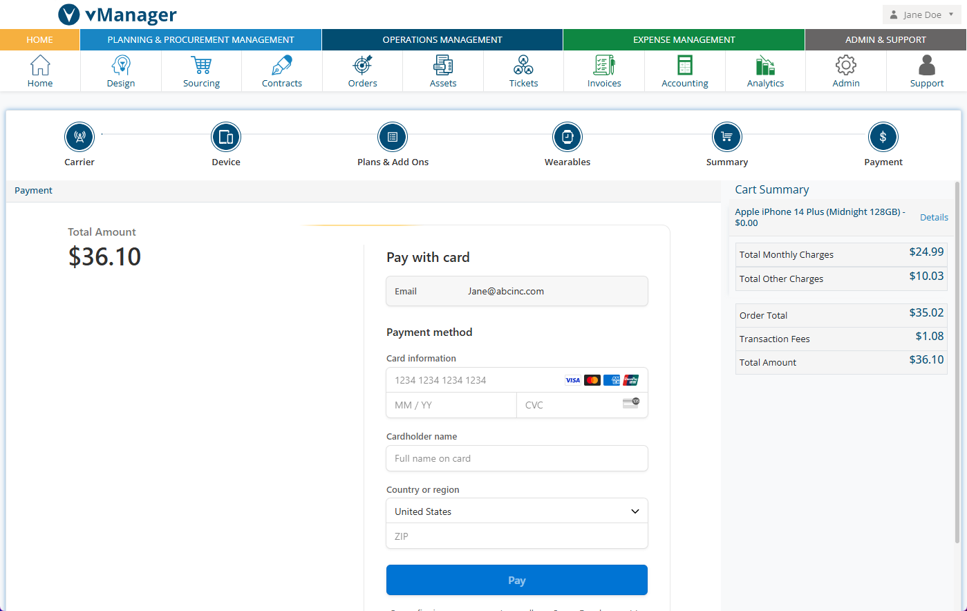 MM Credit Card Screenshot