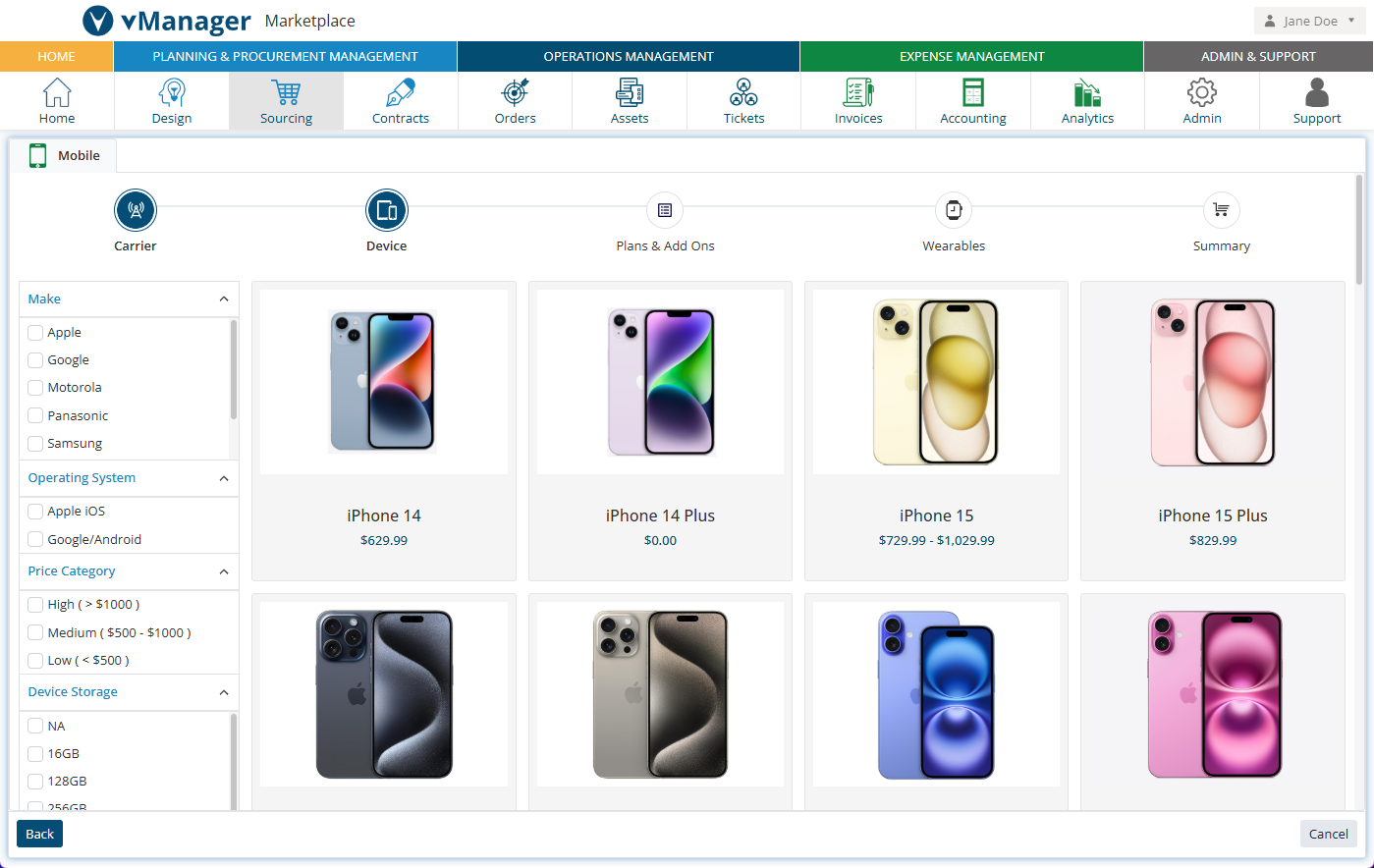 MM Device Shop Screenshot