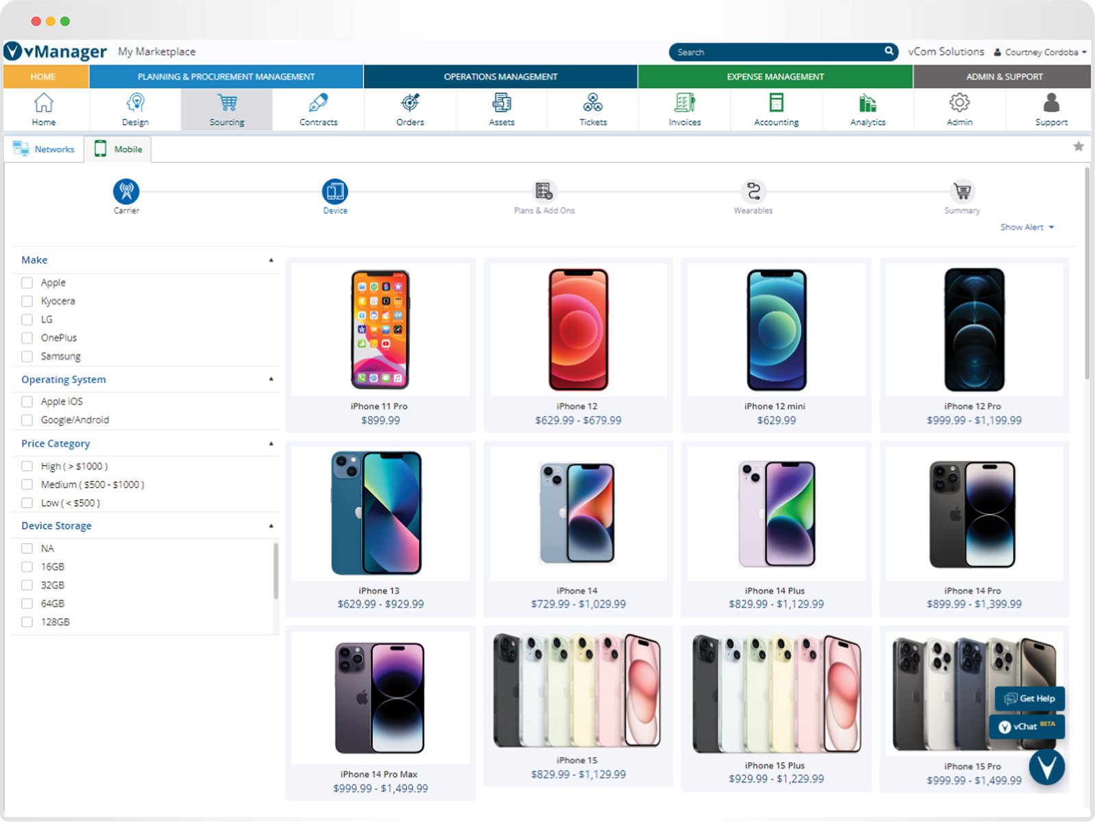 Planning and Procurement vManage product